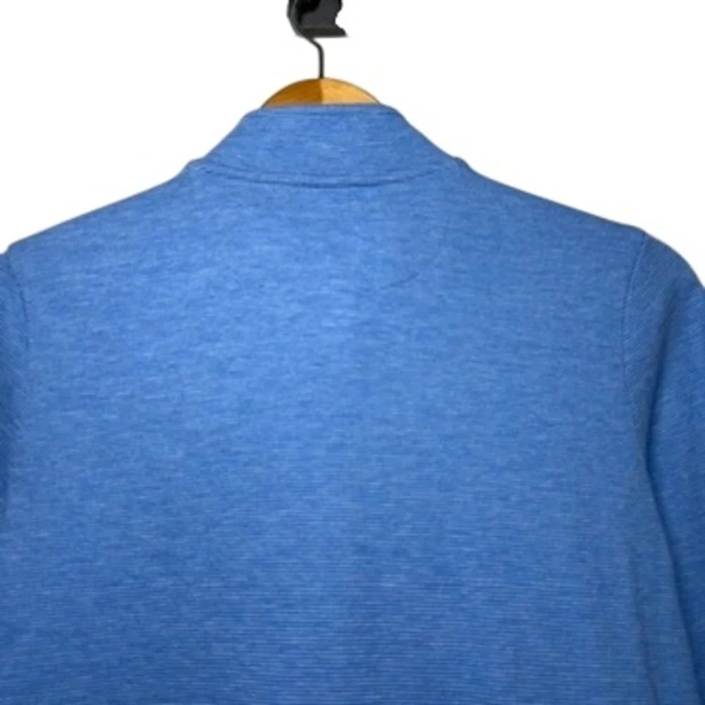 Vineyard Vines Saltwater 1/4 Zip Hull Blue Pullover Womens Large Stripe 3K001465 - Picture 10 of 10